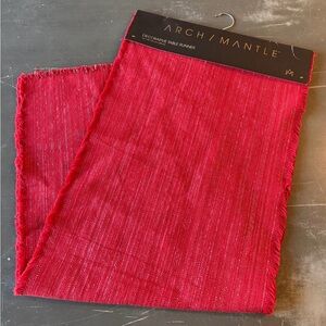 Arch Mantle Red & Silver Glitter Table Runner